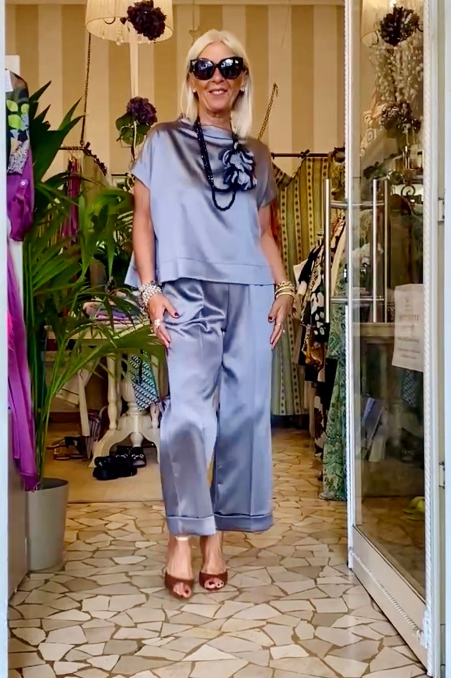 Desi Abbigliamento Pantalone Antibes - Raso Di Viscosa | Pantaloni