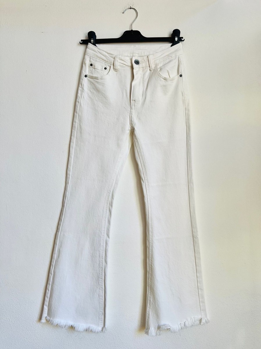 Desi Abbigliamento Jeans Trombetta - Bianco | Pantaloni E Jeans