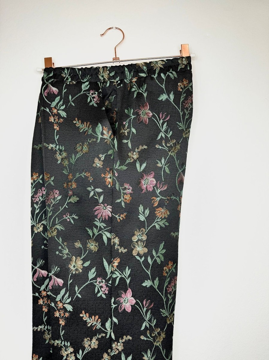 Desi Abbigliamento Pantalone Kali - Jacquard Floreale | Pantaloni